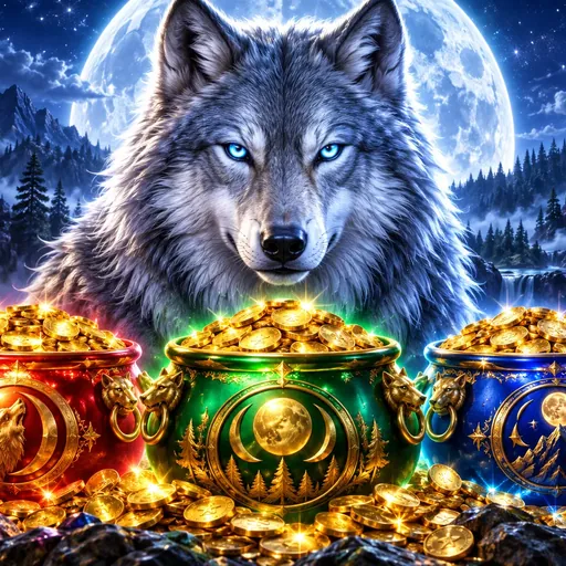 3 Pots of Lunar Wolf: Hold and Win pokie cover art