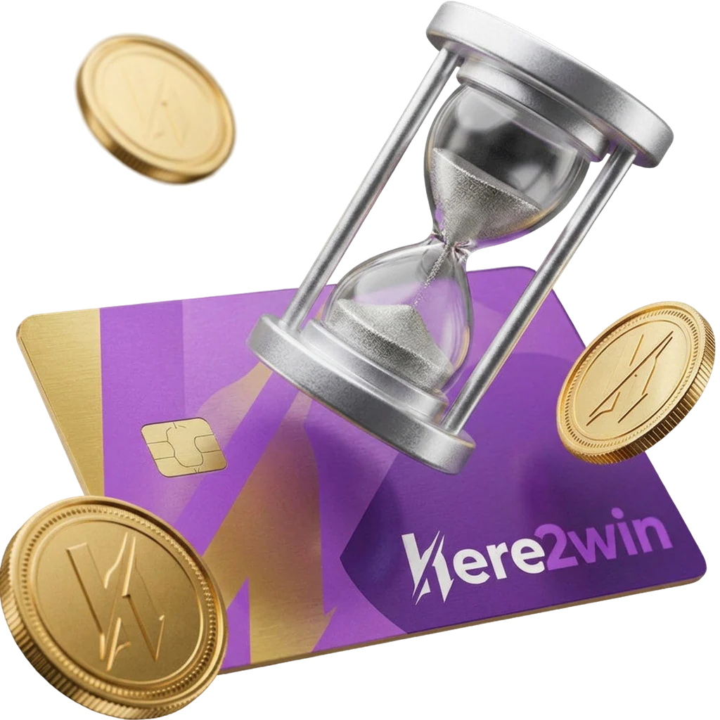 Silver hourglass resting on a card, standing in for the wait between signing up and your first cash-out