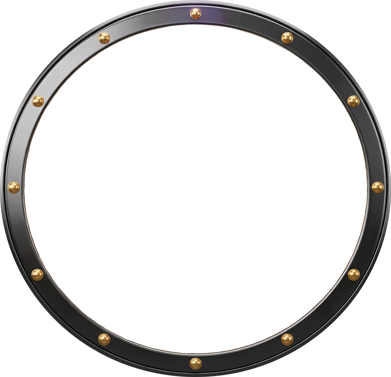Round gold-riveted frame around Grant Ferrabee's avatar